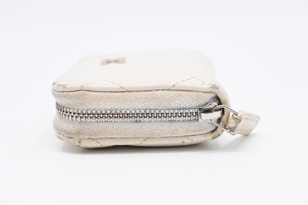 CHANEL　シャネル　キャビアスキン　ラウンドジップ　ココマーク