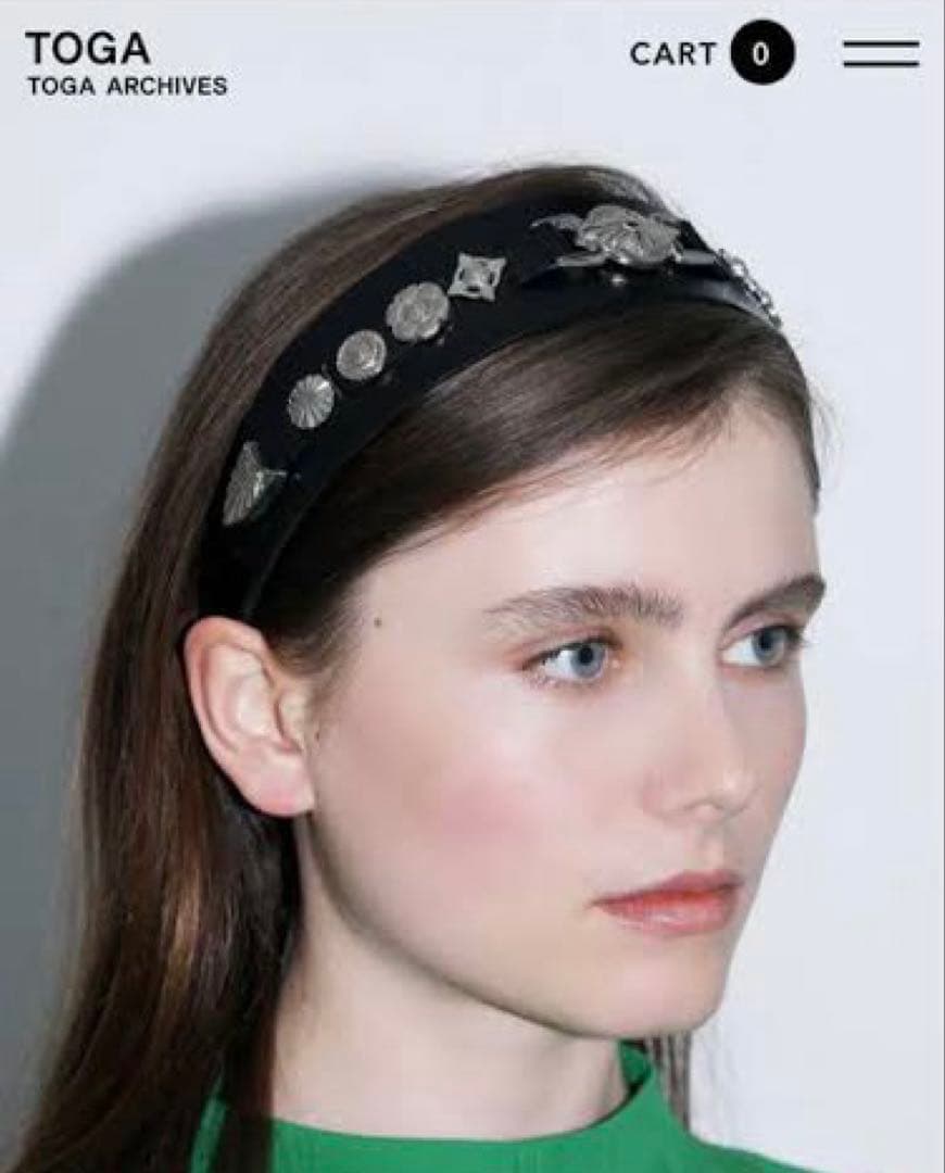 TOGA トーガ　レザー　カチューシャ