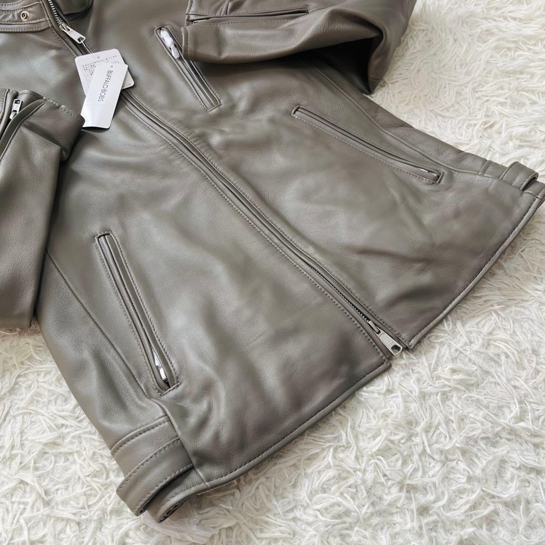 新品タグ付✨BUFFALO BOBS レザージャケット シングルライダース モカ