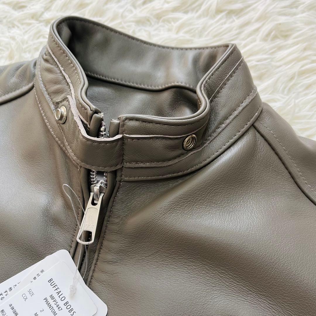新品タグ付✨BUFFALO BOBS レザージャケット シングルライダース モカ