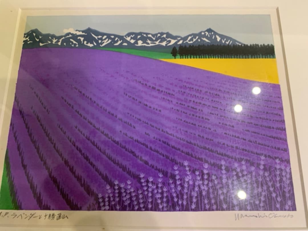 大本　靖　ラベンダーと十勝連山