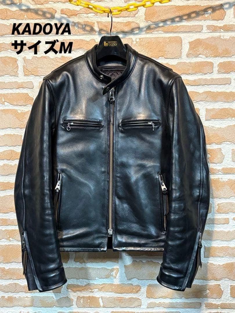 カドヤ／KADOYA／K’ｓLEATHER ／シングルライダース ／黒／M ／革