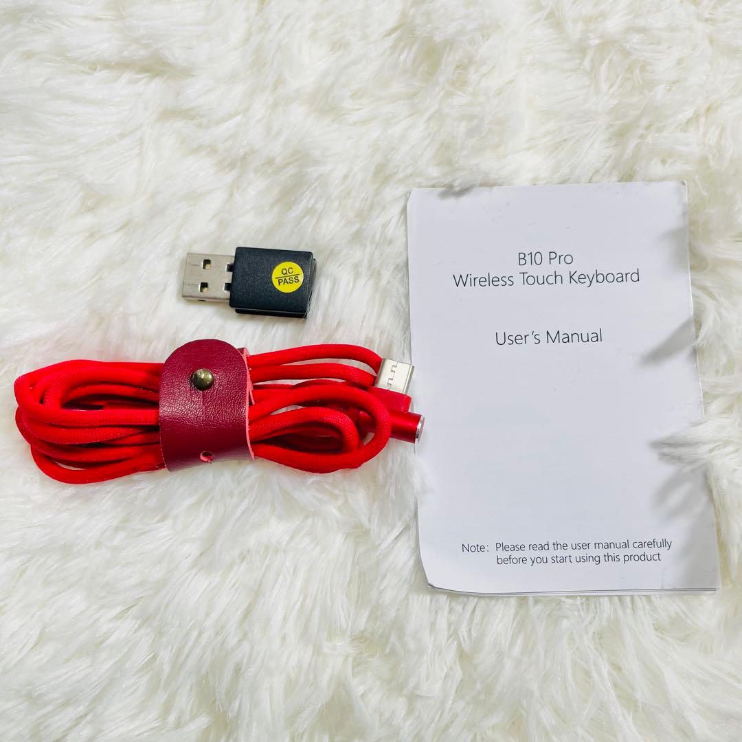 希少　超美品　Bastron B10 pro ガラス製キーボード　レッド　無線