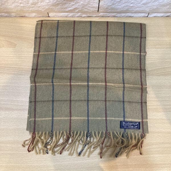 新品 Burberrys バーバリー カシミヤ チェック マフラー 袋付