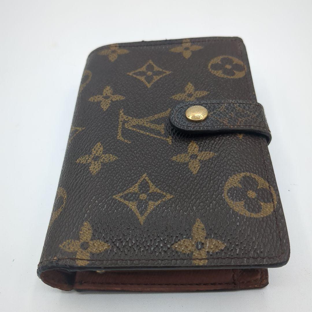 LOUIS VUITTON モノグラム 二つ折り財布 がま口 M61663 茶色