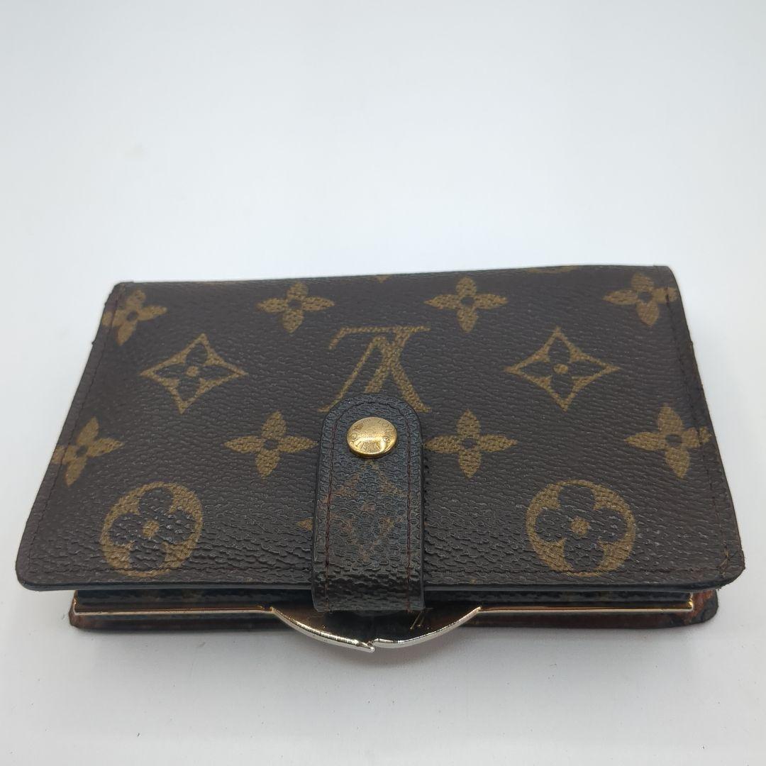 LOUIS VUITTON モノグラム 二つ折り財布 がま口 M61663 茶色
