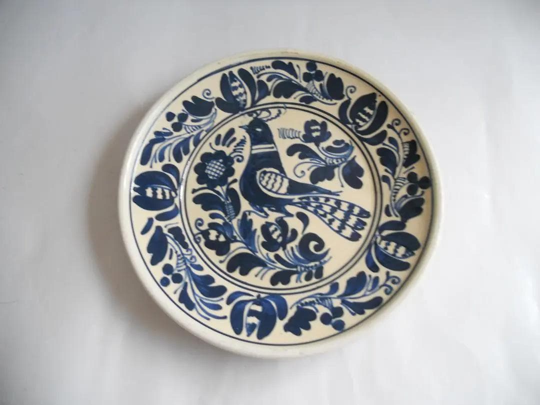 希少 ルーマニア コロンド 飾り皿 Máthé Dénes 作