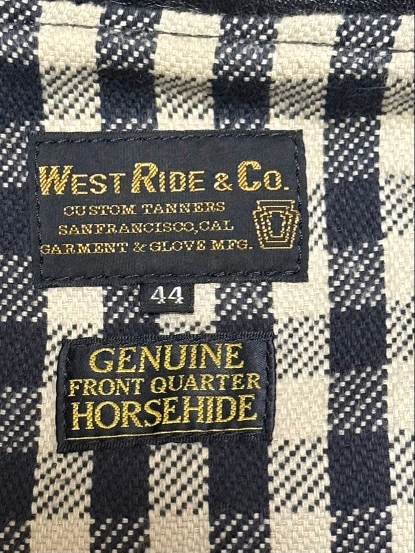 WEST RIDE / ホースハイド】レザージャケット 44