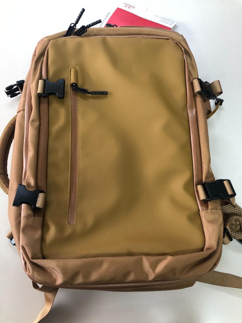 真空圧縮リュックサック(キャメル)　30×17×46(cm) ★ポンプ無★