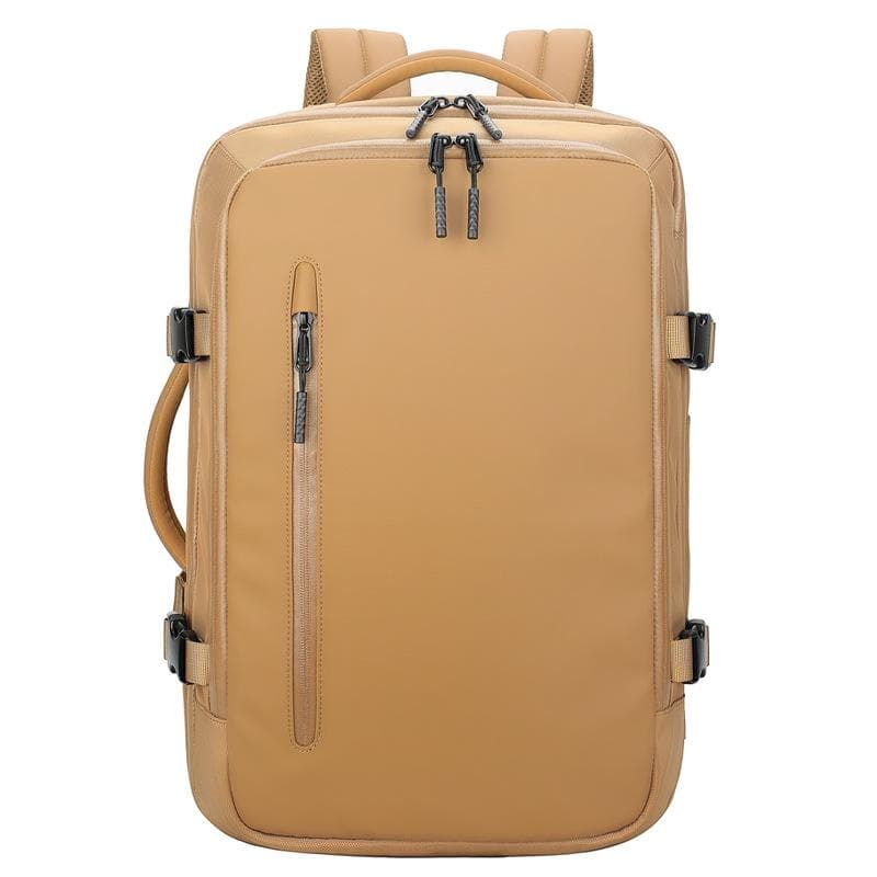 真空圧縮リュックサック(キャメル)　30×17×46(cm) ★ポンプ無★