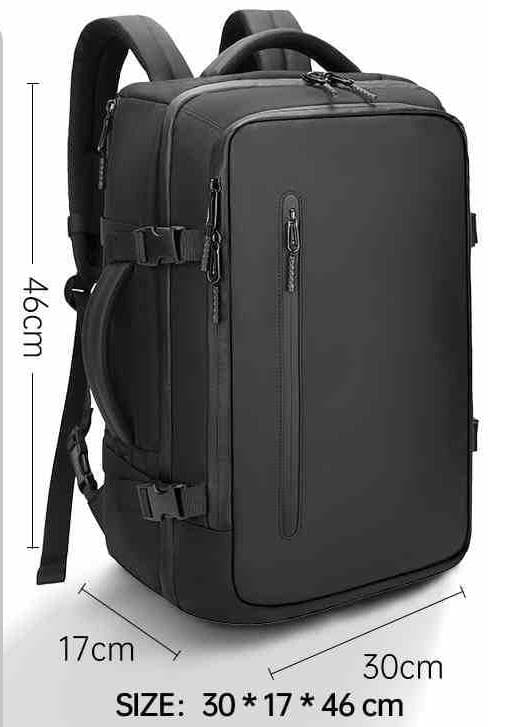 真空圧縮リュックサック(キャメル)　30×17×46(cm) ★ポンプ無★