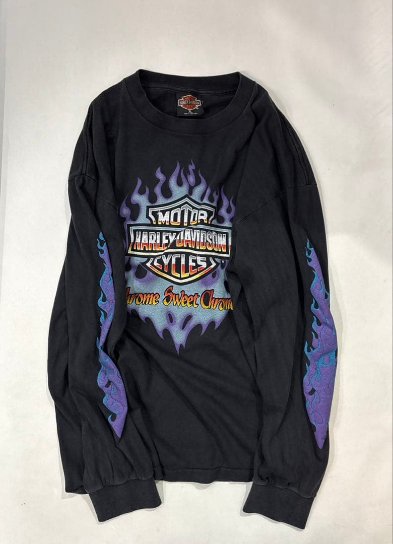 1992 HARLEY DAVIDSON フレイムス 長袖Tシャツ　XL