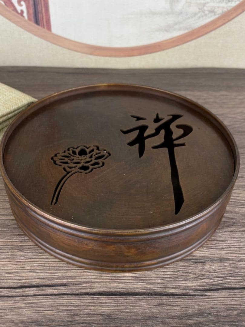 銅器 禅意茶盤 茶託 茶台 工芸品 装飾品 置物