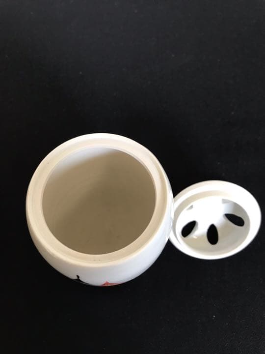 九谷の名工  三ツ井為吉作 色絵 十網図 香炉 K83 共箱 栞付き