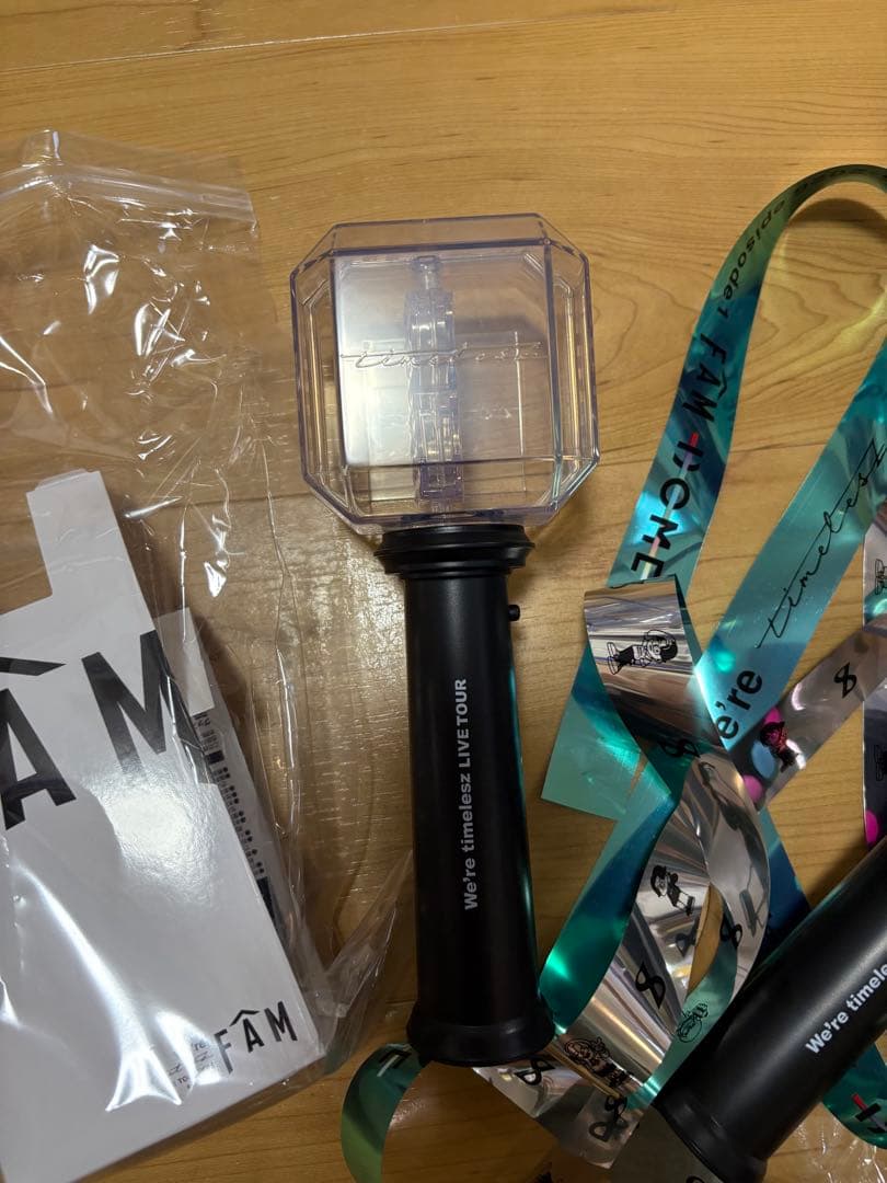 timelesz ペンライト 2025 tour FAM 2本セット　銀テープ