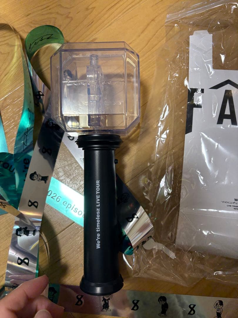 timelesz ペンライト 2025 tour FAM 2本セット　銀テープ