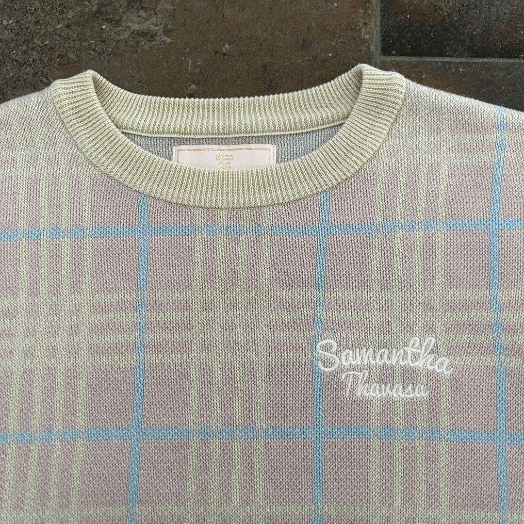 Samantha Thavasa UNDER25 セットアップ　ニット　チェック