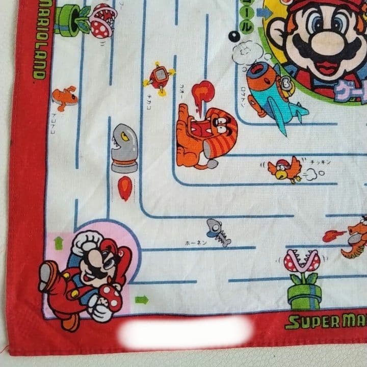 スーパーマリオ ハンカチ　マリオ　スーパーマリオブラザーズ