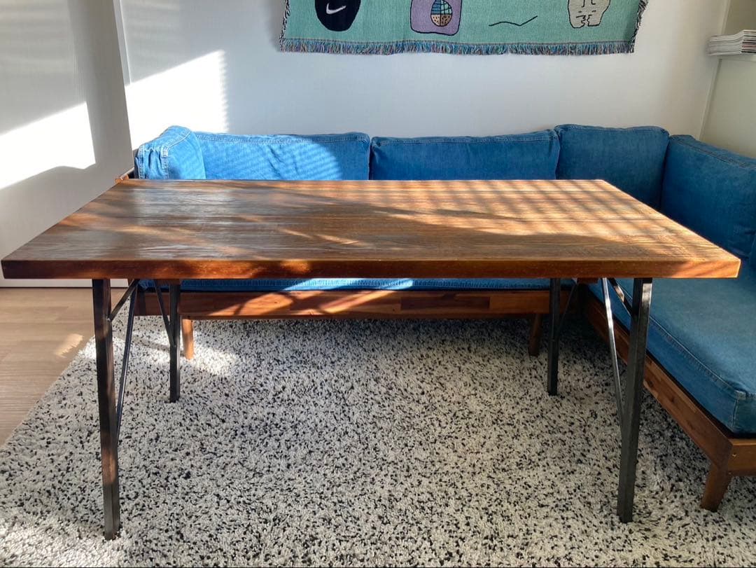 【送料込】ジャーナルスタンダードファニチャー ダイニングテーブル 古材 アイアン