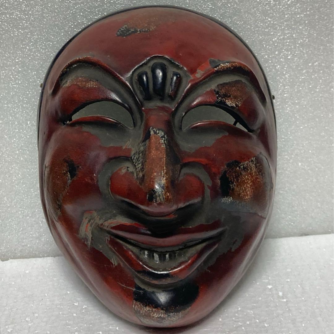 お面　舞楽面　地久面　模国宝　骨董品