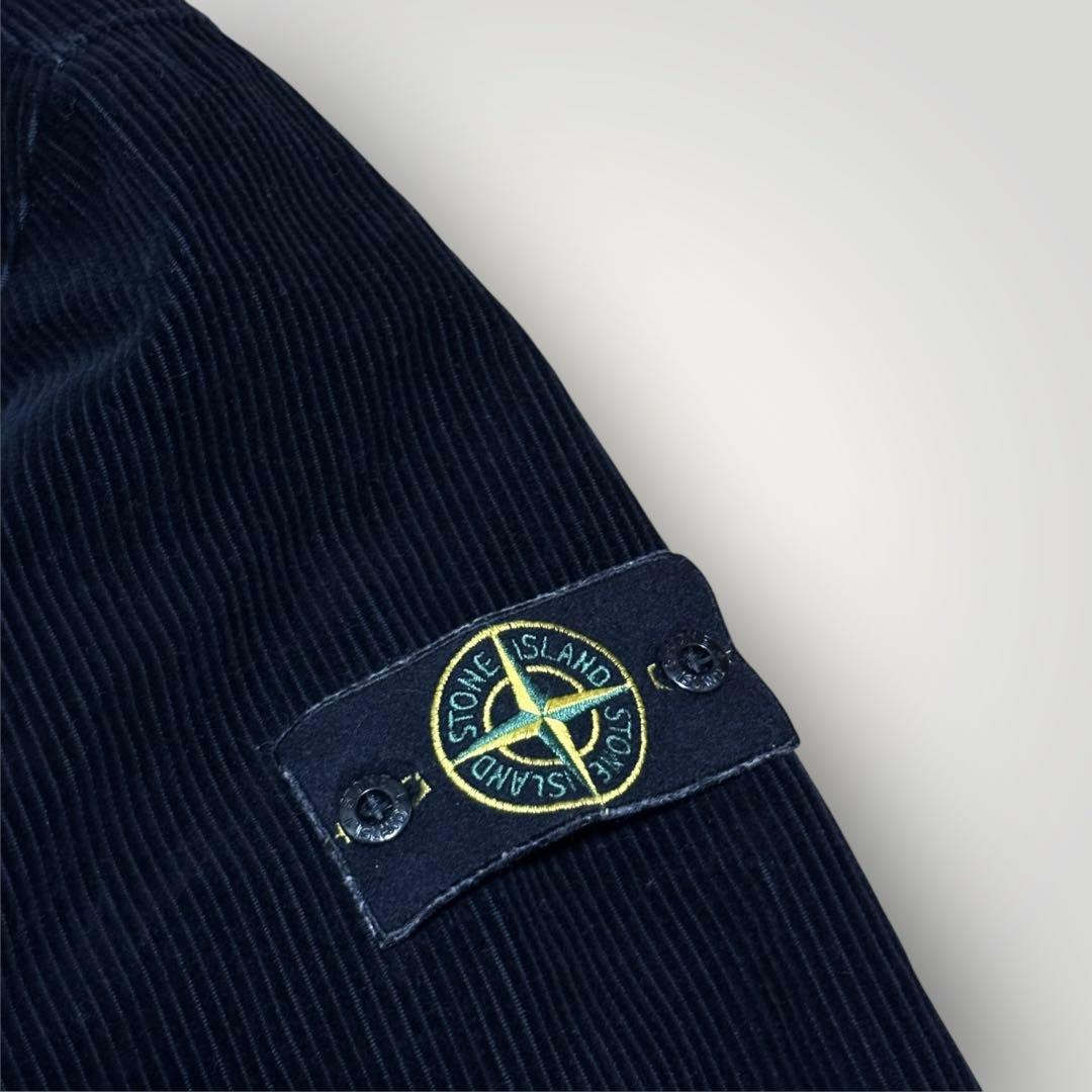 美品　STONE  ジップアップ　コーデュロイジャケット ブラック