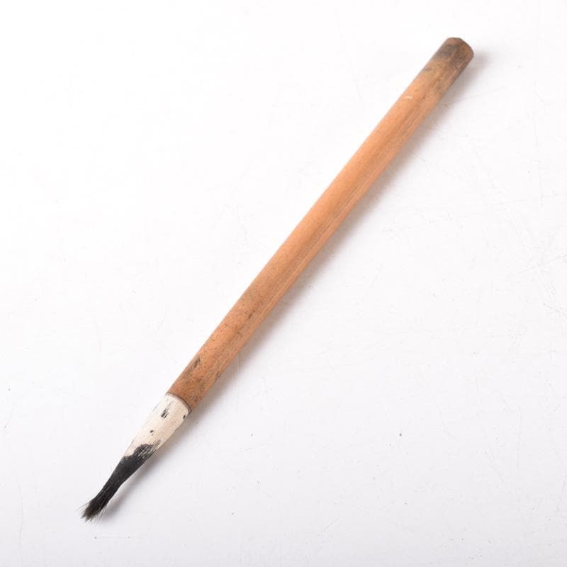 みみみ　時代提げ物　書道具　黄銅鎚目　矢立　筆　筆入　墨壺　C　7518