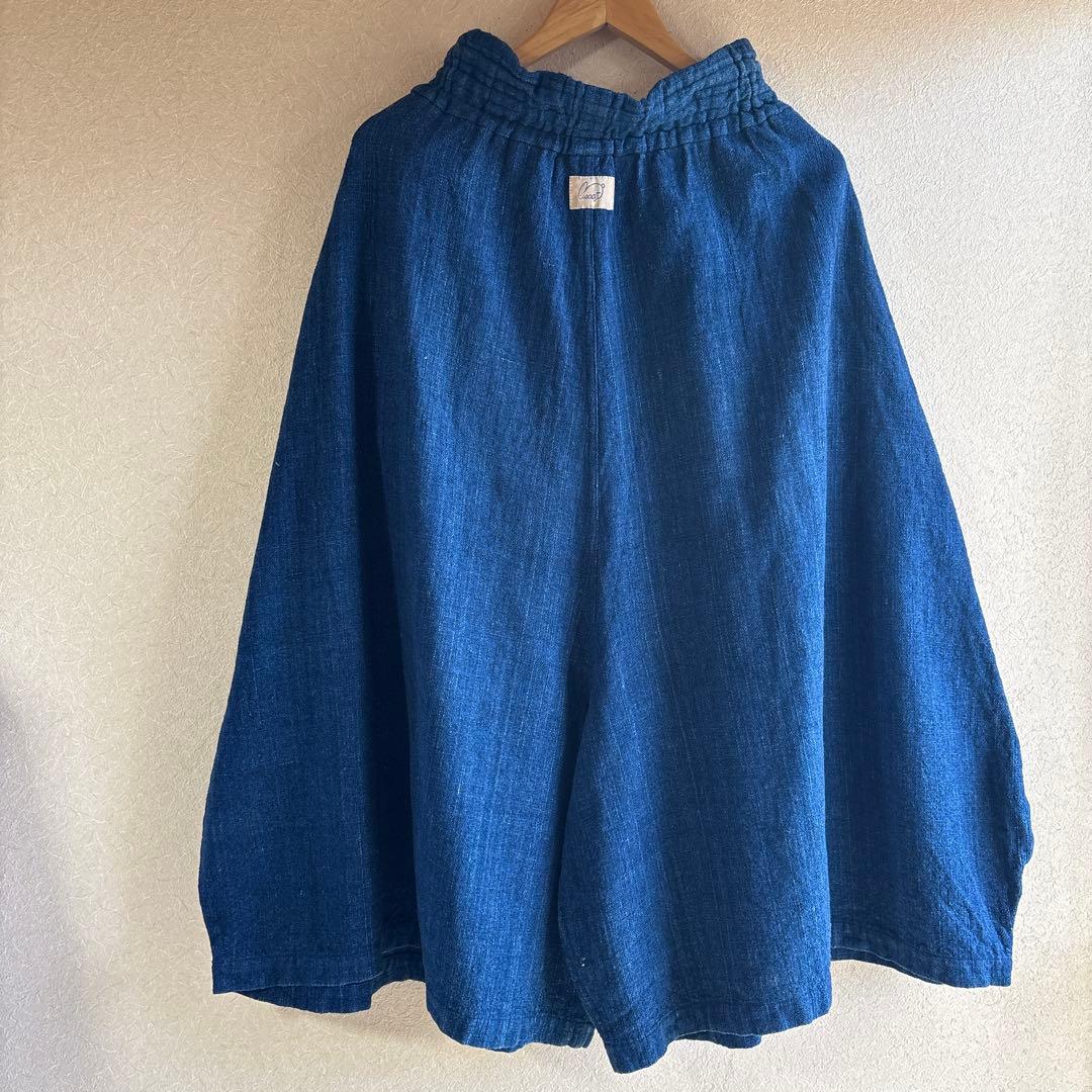 うさとの服  usaato ヘンプコットン 藍染め ピエロパンツ 美品