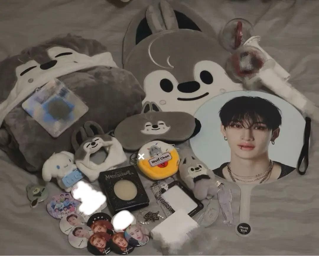 スキズ バンチャン ウルフチャンskzoo うちわカバー トレカホルダー うちわ