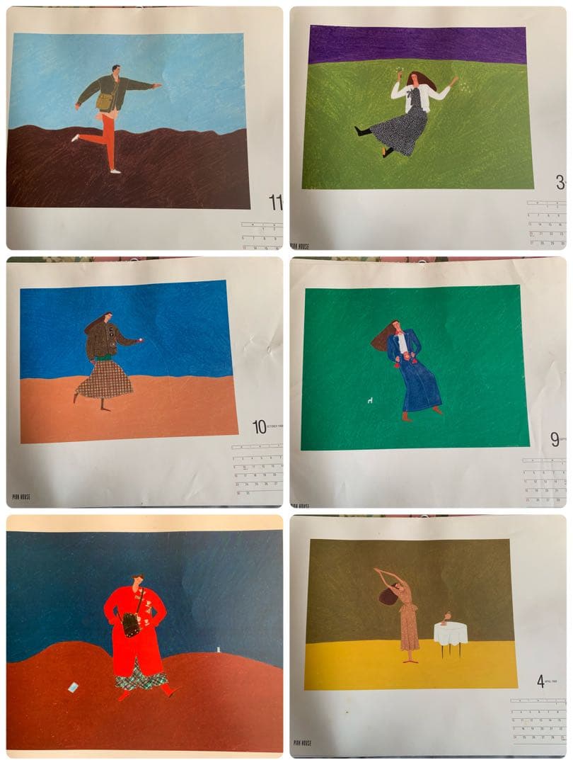 ピンクハウス大橋歩 イラストカレンダー1985年1986年1988年