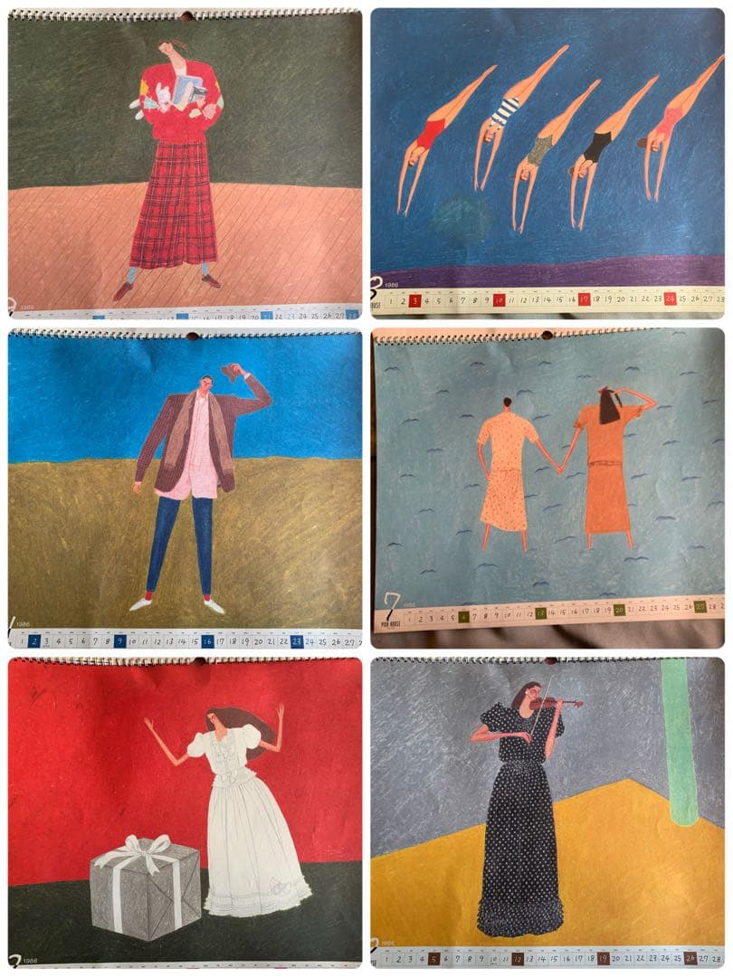 ピンクハウス大橋歩 イラストカレンダー1985年1986年1988年