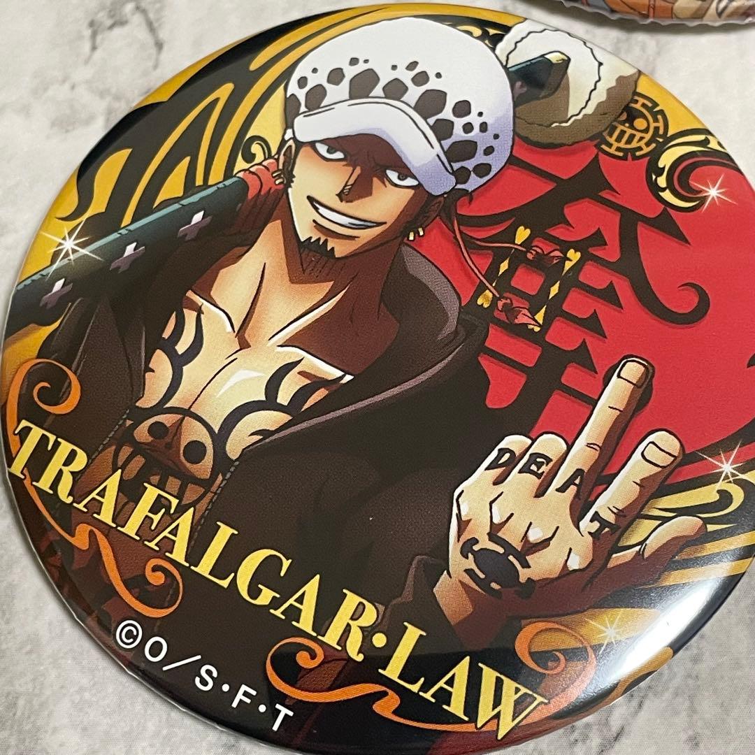 輩缶バッジ 4点 トラファルガー・ロー BLUE ワノ国 BEST30