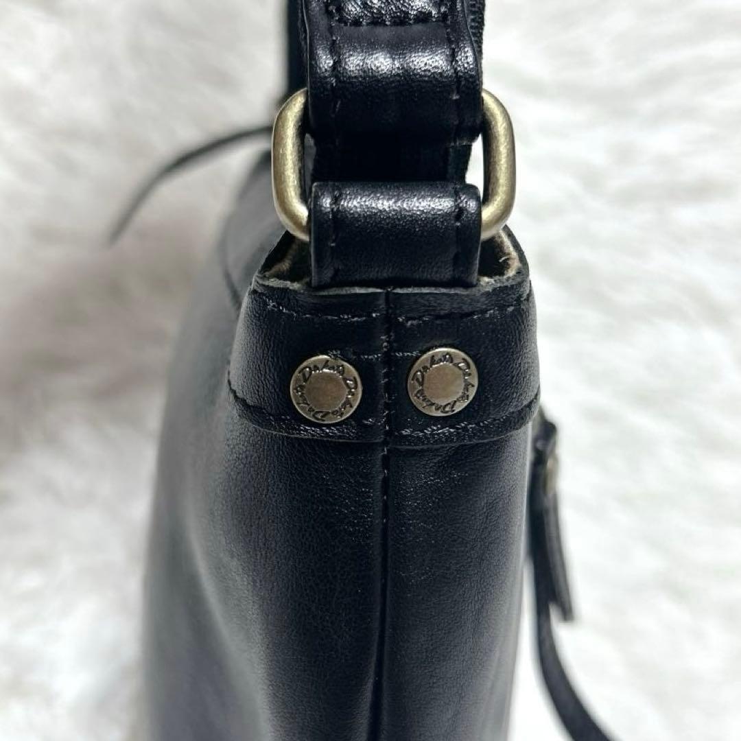 半*ご様 【新品】ダコタ ショルダーバッグ ジェントリー レザー ブラック 斜め