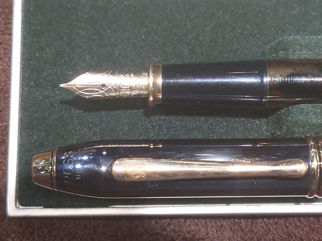 クロス タウンゼント チタン 万年筆 14K-XF 中古 付属品完品