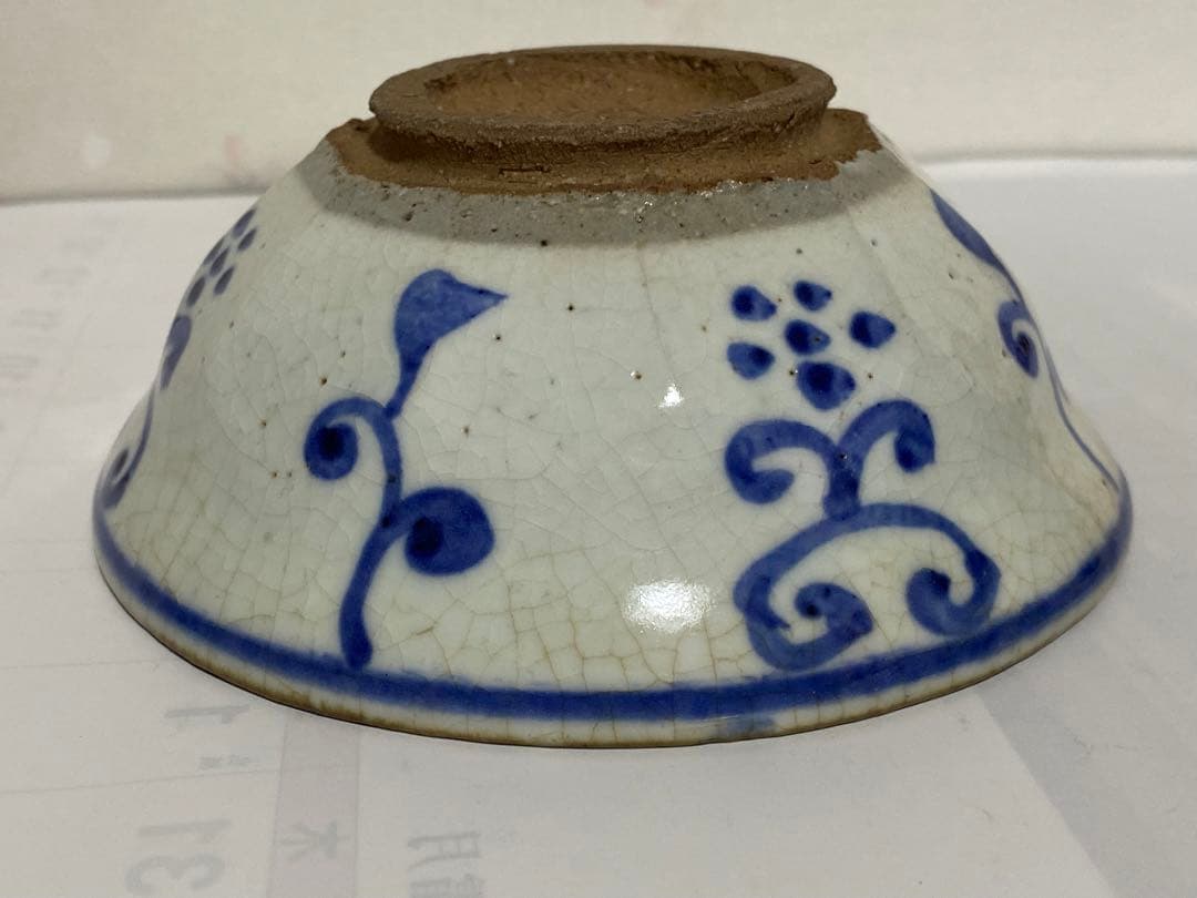 ♦呉須染付 八角面取り 蓋物碗 茶道具 懐石用 古美術品 明治時代 江戸？骨董品