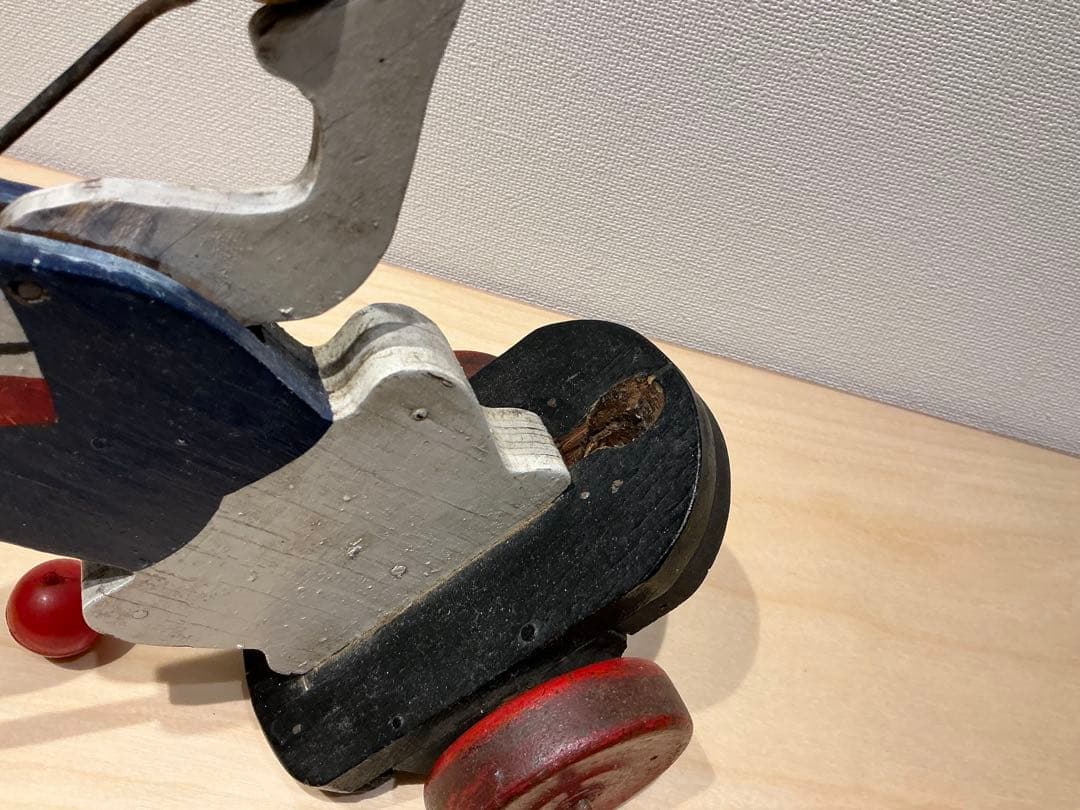 木製・猫のからくり・アンティーク玩具おもちゃ　ねこ　イギリスUSA