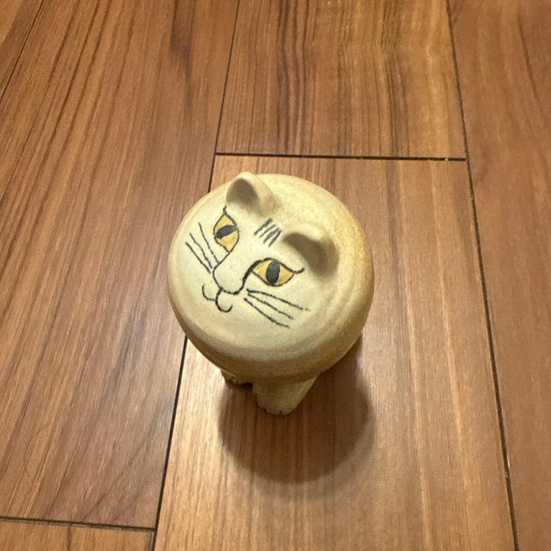 リサラーソン　マヤ　猫型陶器 クリーム色