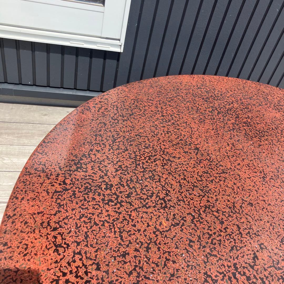 昭和レトロ 津軽塗り 螺鈿 円卓 座卓 ちゃぶ台 センターテーブル ローテーブル