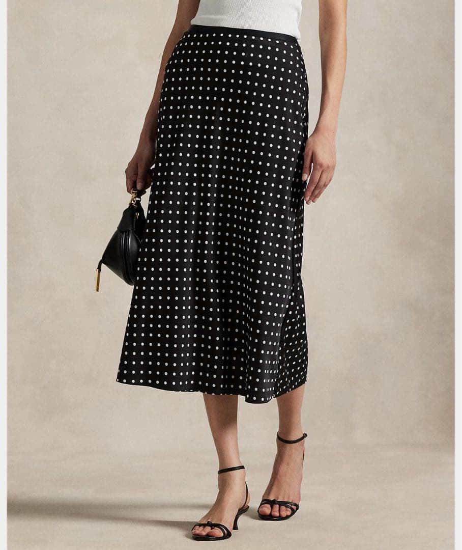 POLO LALPH LAURENポロラルフローレンドット柄プリーツスカート