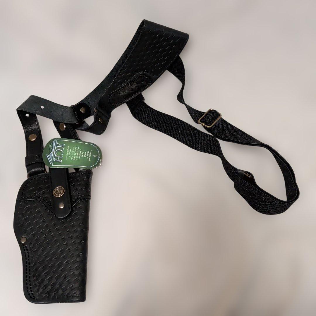 xch製　実物ショルダーホルスター　本革レザー　3-4インチリボルバー用