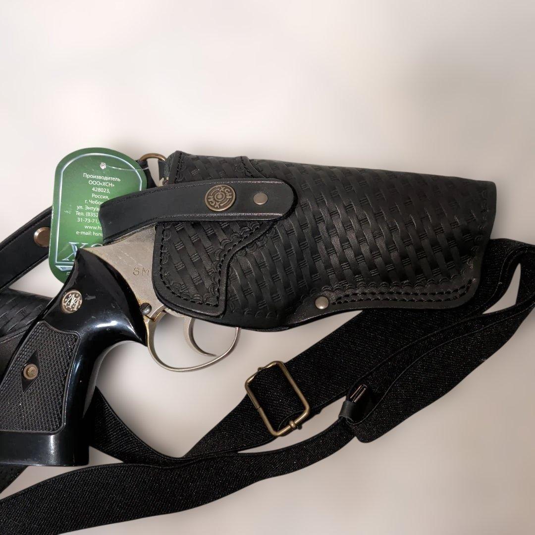 xch製　実物ショルダーホルスター　本革レザー　3-4インチリボルバー用