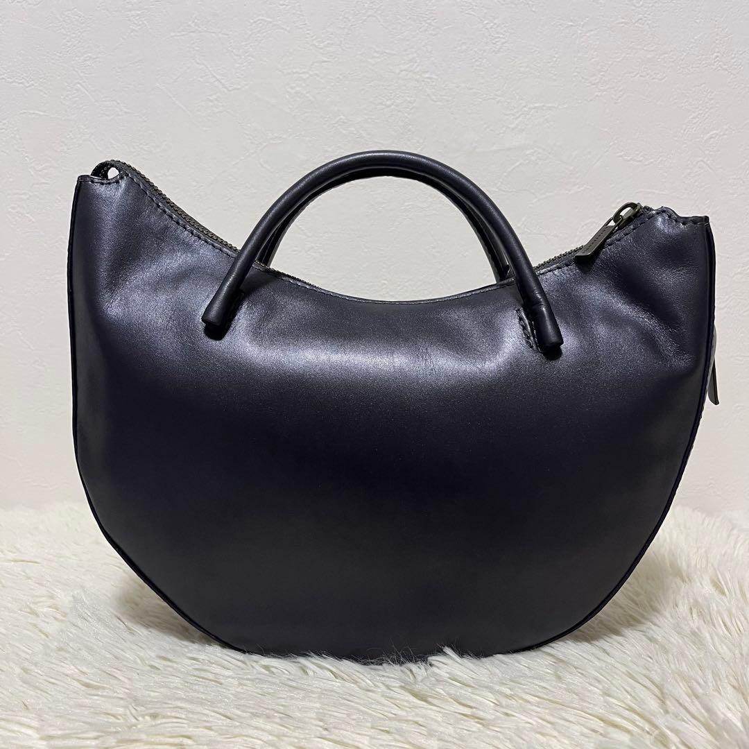 マザーハウス ツキアカリ ダークグレー ショルダーバッグ ハンドバッグ 2way