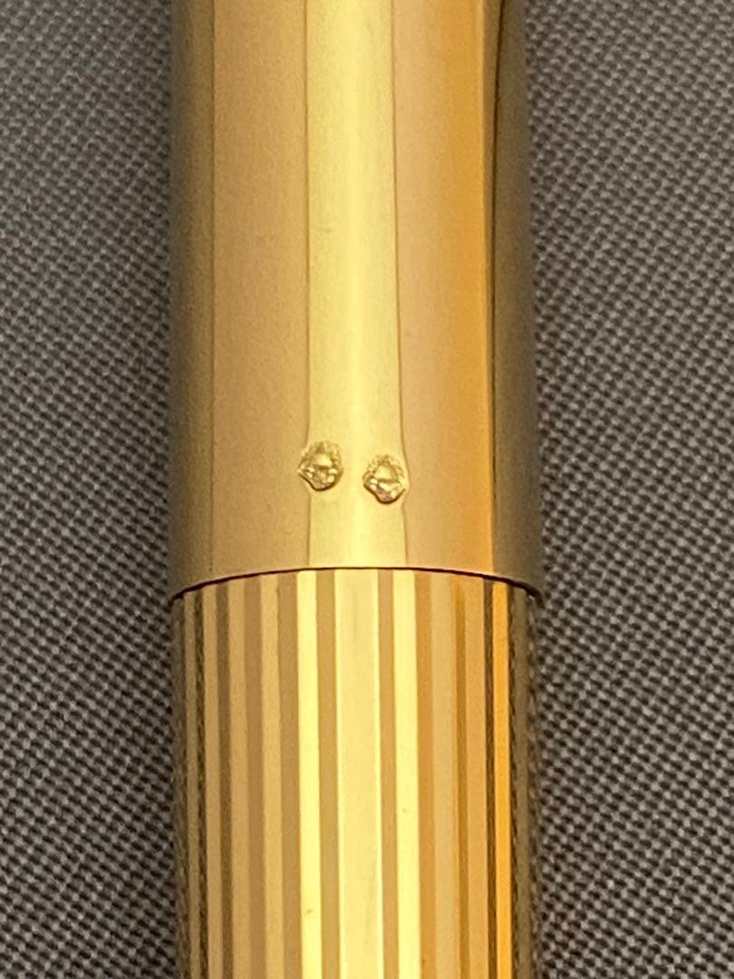 エス・ティデュポン S.TDupont ボールぺン 純銀ケースゴールド仕上げ