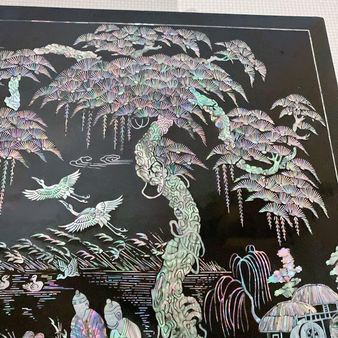 螺鈿細工　碁盤　昭和レトロ　囲碁版　李朝 アンティーク