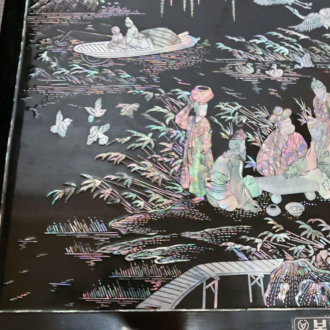 螺鈿細工　碁盤　昭和レトロ　囲碁版　李朝 アンティーク