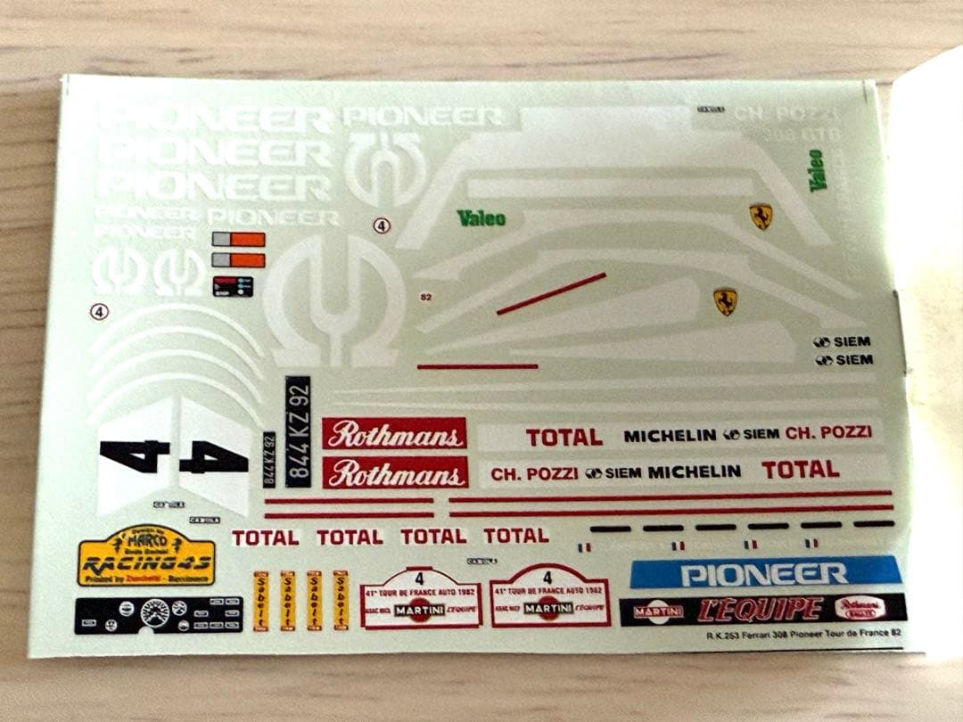 1/43キット レーシング 43 フェラーリ 308 Gr.4 TdF 1982