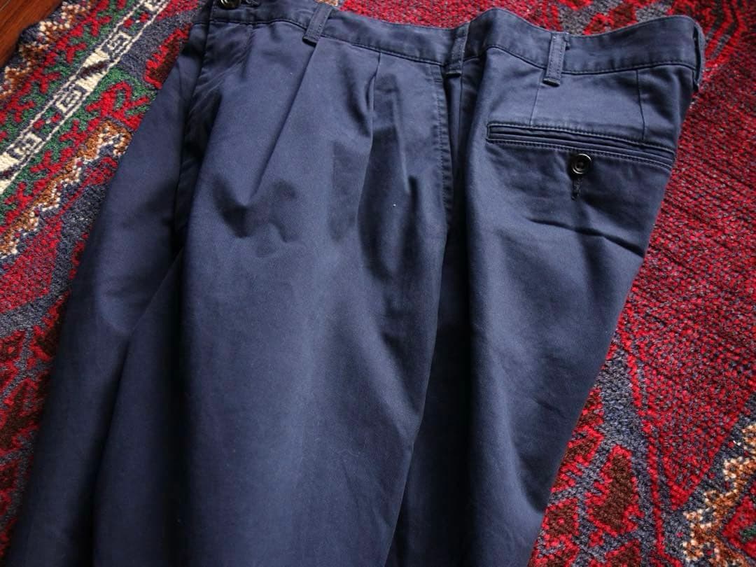 BEAMS PLUS + 2プリーツチノトラウザーズ L 美品 日本製