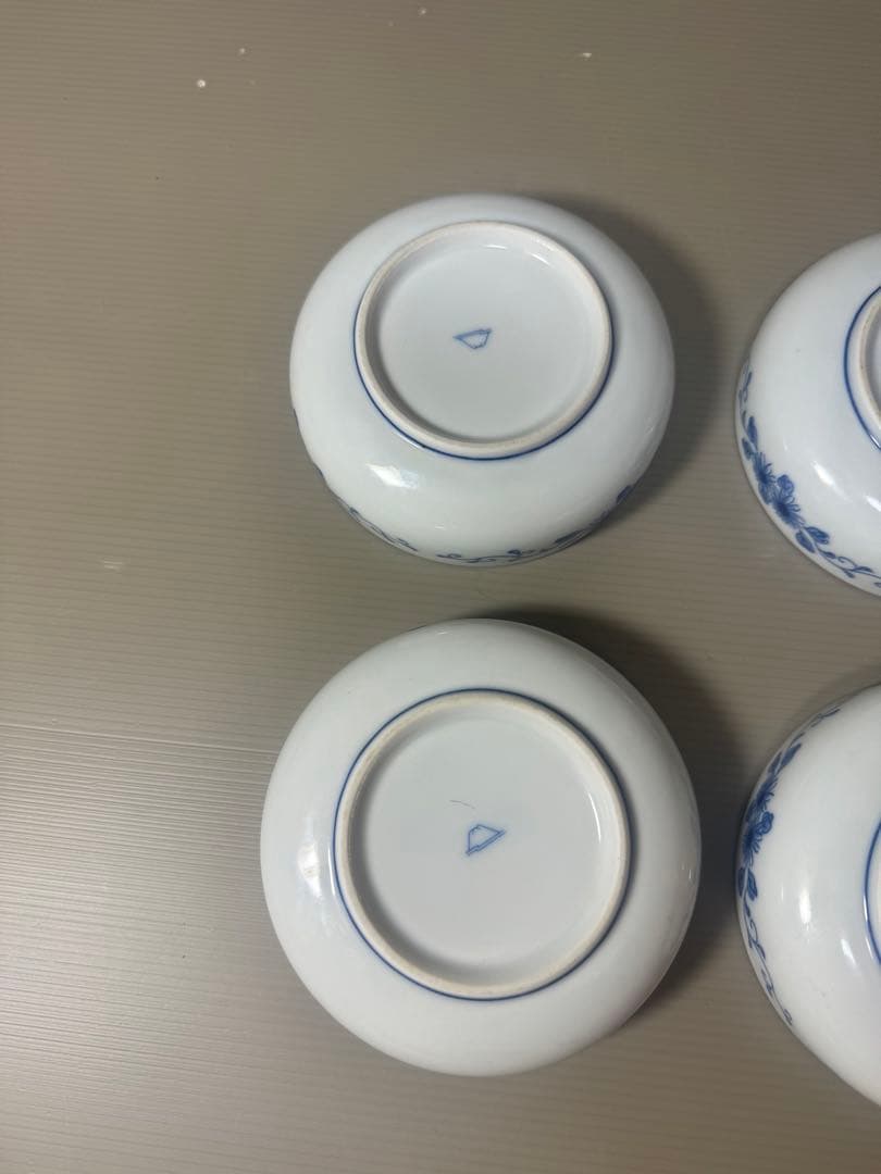 2076 深川製磁　花文　小鉢　4客