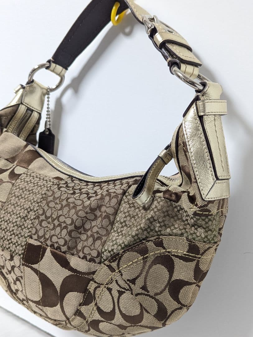 コーチ　COACH シグネチャー　ショルダーバック　パッチワーク　F12315