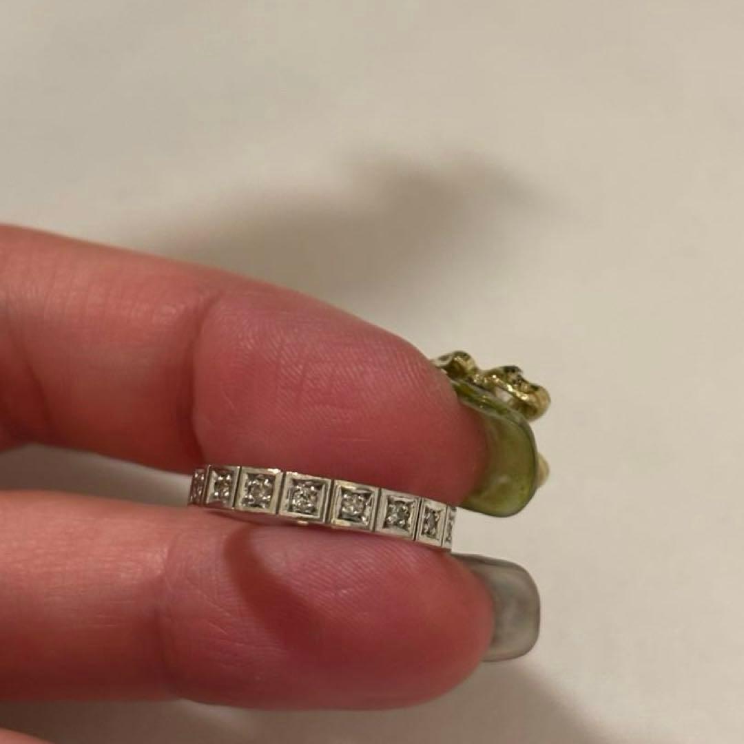 K18WG ダイヤモンドリング