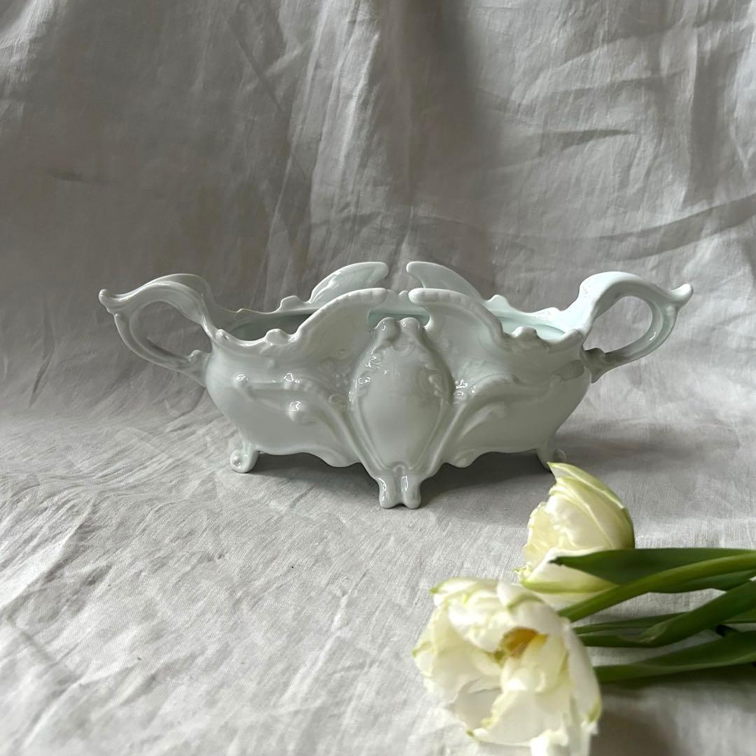 フランスアンティーク　LIMOGES リモージュ　ジャルディニエール　花器　花瓶